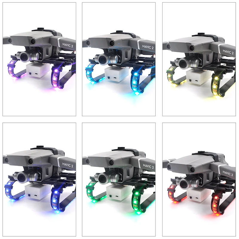 Remote control LED Light strip landing gear Extended heighten leg for DJI mavic 2 pro zoom Drone Accessories DIY Accessories 1 (3)
