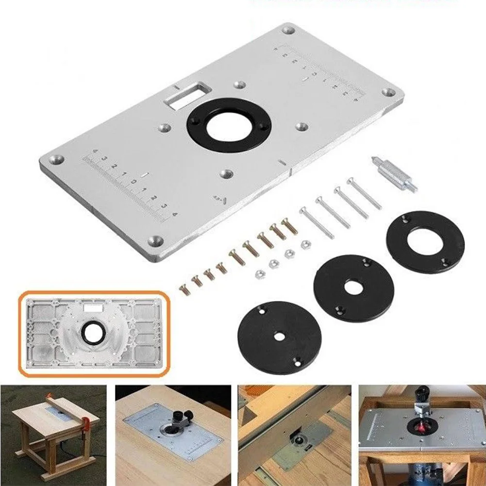 Настольная пластина с 4 кольца со вставками Деревообрабатывающие инструменты