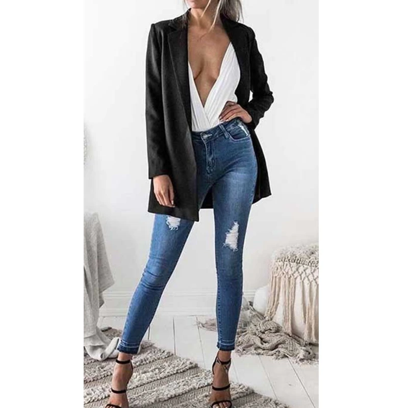 

2017 Newest Arrivals Fashion Hot Women Ladies Long Sleeve Casual Blazer Ladies Solid Simple Jacket Coat Outwear