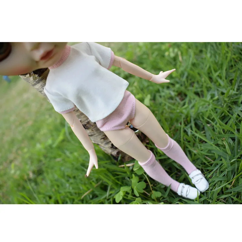 Коллекция 1/6 года футболка трусики комплект чулок для куклы Blyth Barbies кукла