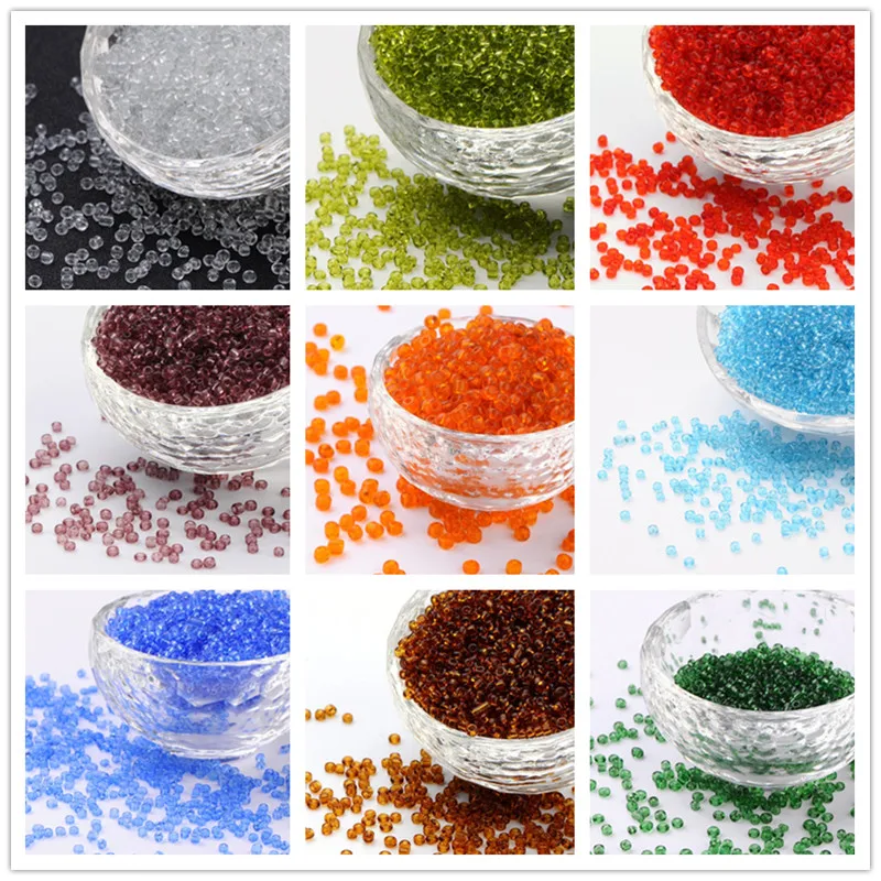 2/3/4mm 6/0 8/0 12/0 Transparent Crystal Glass Beads Jewelry Making DIY