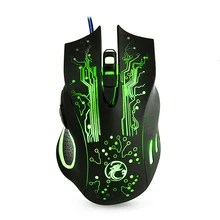 Wired Gaming Mouse 6 Buttons 5000DPI Ajustable Optical Mouse Colorful LED Light Computer Mouse Mice For Desktop Laptop LOL CS GO