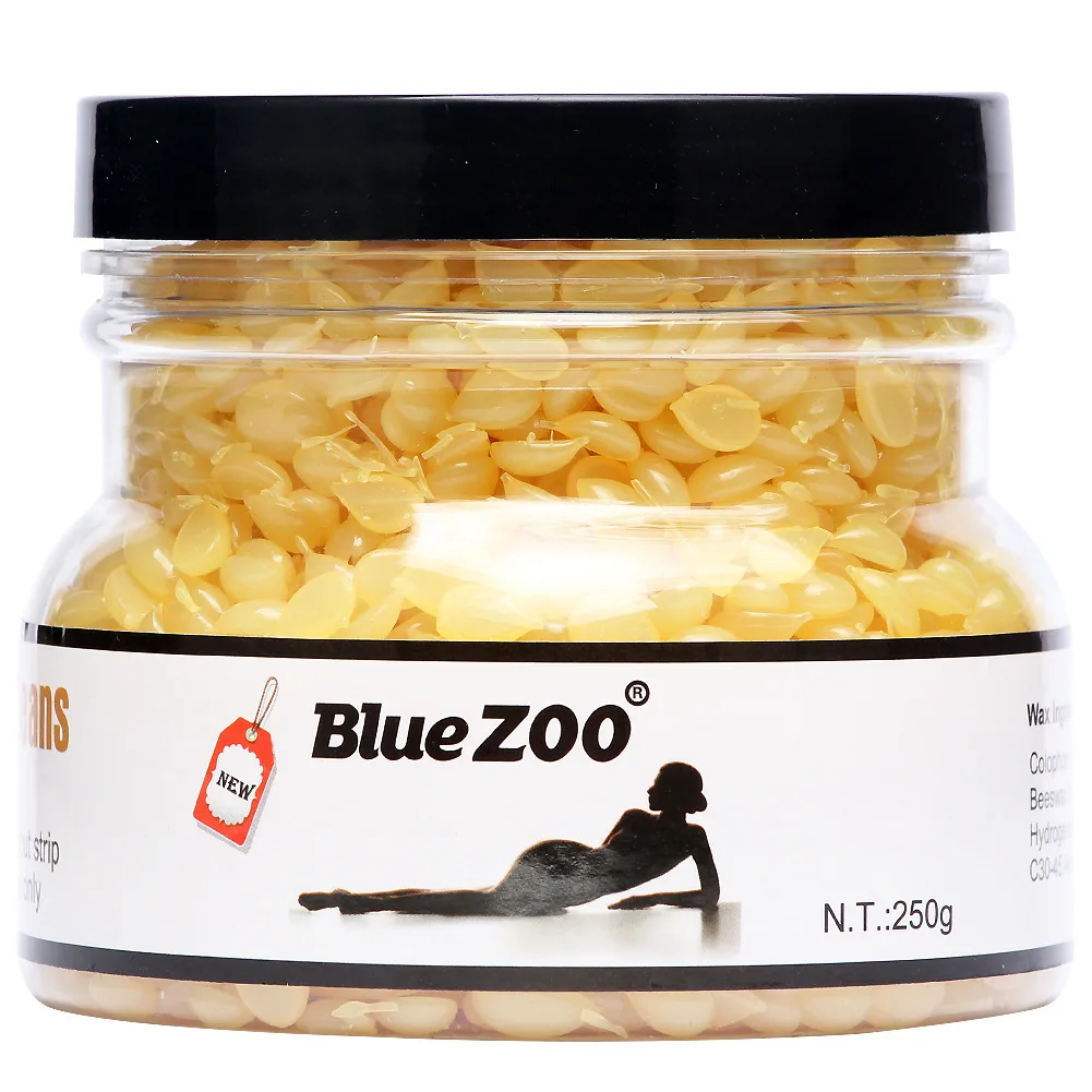 BlueZOO без болезненных 250 г/пакет Твердые восковые Бобы без полосок горячая пленка восковая гранулы воск для зоны бикини приспособления для удаления волос средство для удаления волос лица