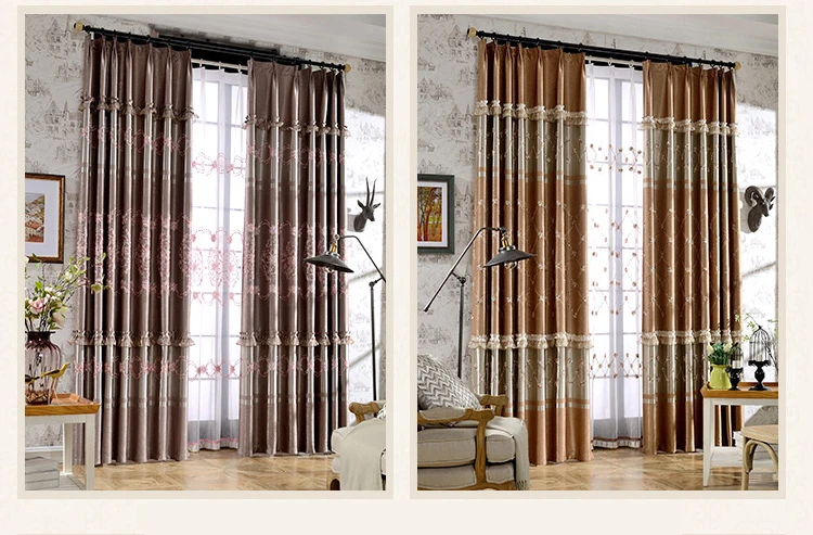 Европейский роскошный кружевной вышитый занавес s тюль для спальни гостиной дизайн оконные шторы занавески