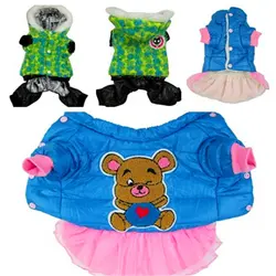 Модное зимнее пальто для собак костюм для животного комбинезон для девочек и мальчиков Одежда для Чихуахуа Тедди собаки Костюм для