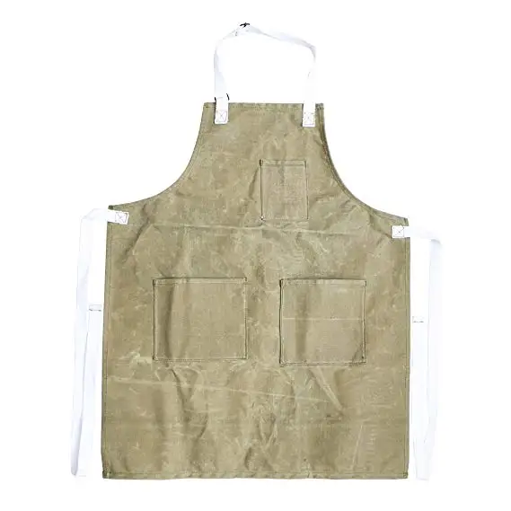 

Vintage and rustic style Apron made from heavy duty waterproof waxed canvas Durable Apron Handmade