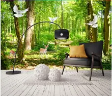 

3d room wallpaer custom mural non-woven photo natural scenery forest trees painting 3d wall murals wallpaper for walls 3d