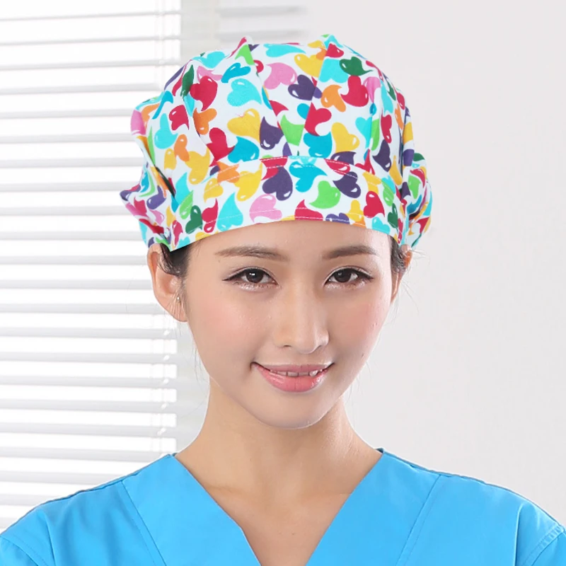 Unisex Lab Doctor Nurse Scrub Medical Caps 100 cotton adjustable