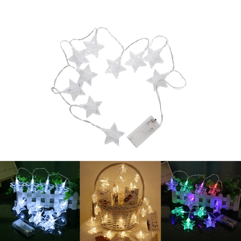 

LED String Light 10LED Battery Operated Clip String Light Party Decoration Light