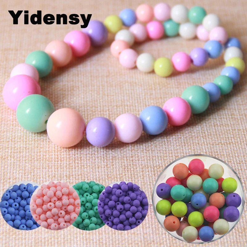 Yidensy 100 шт. бусины из жвачки пузыря в случайном порядке 6 мм 8 10 12 круглые | Бусины -32855595397