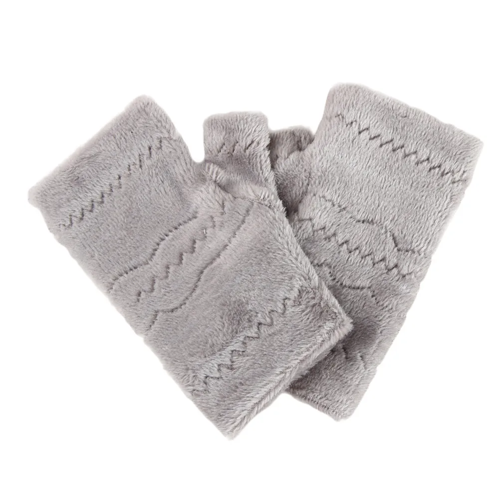 Зимние мягкие флисовые теплые перчатки для женщин с клавиатурой, перчатки на полпальца, теплые рукавички для рук, рукавички для девочки# RN