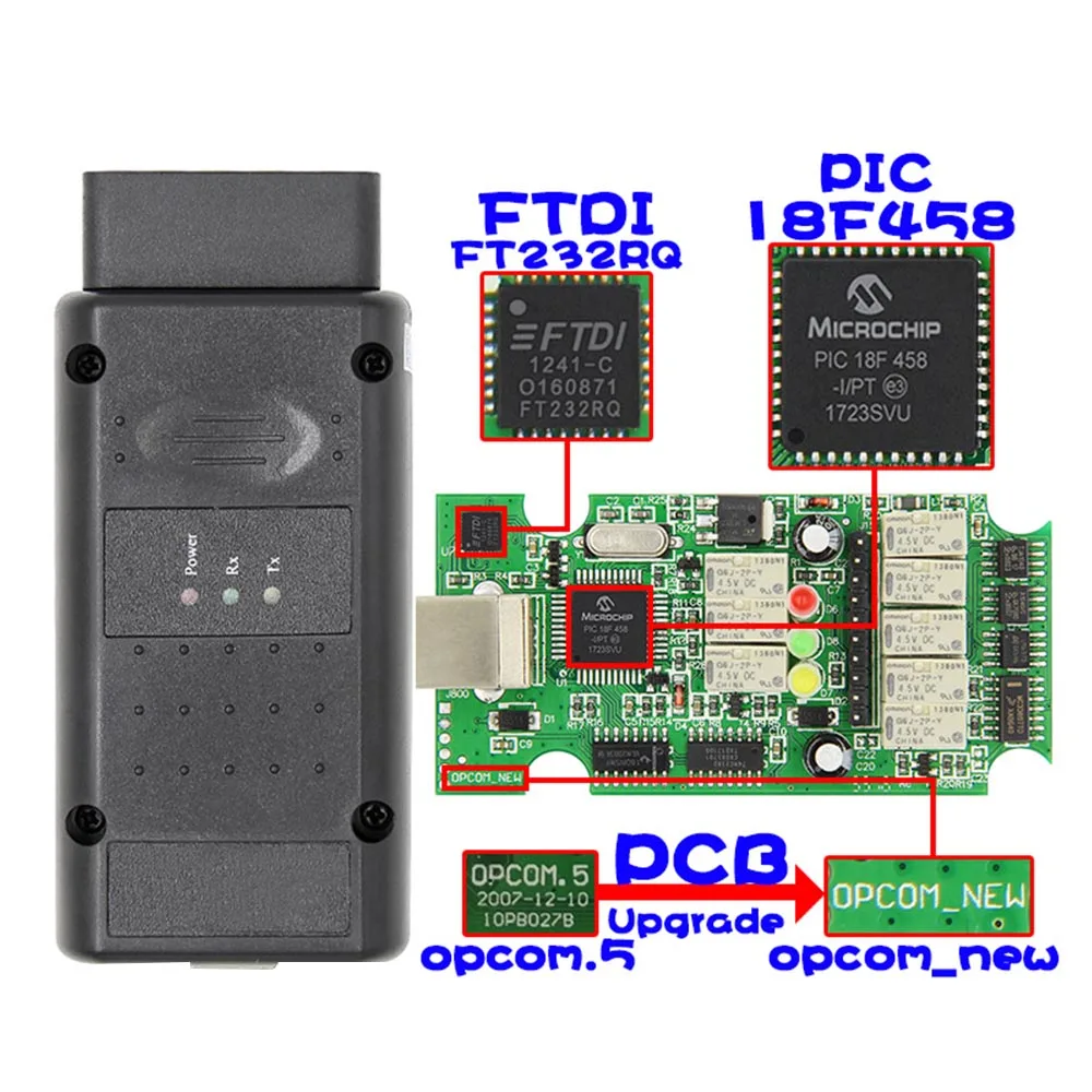 

2018 OP COM For Opel V1.70 OBD2 OP-COM Car Diagnostic Scanner Real PIC18f458 OPCOM For Opel Car Diagnostic Tool Flash Firmware