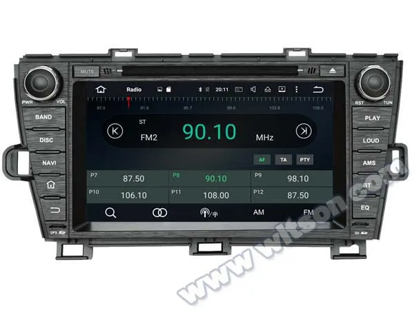 Sale 8" Android 8.0 OS Car DVD Multimedia GPS Radio for Toyota Prius 2009 2010 2011 2012 2013 with Greater Viewing Angle IPS Screen 1