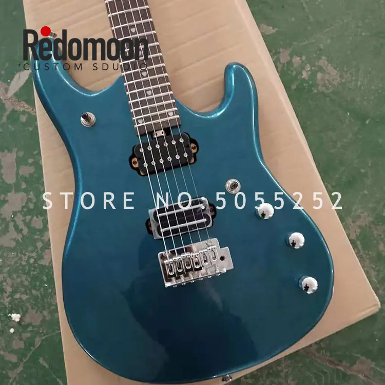 

Factory custom guitar 6 strings Music man electric guitar with maple fingerboard blue paint musical instrument shop