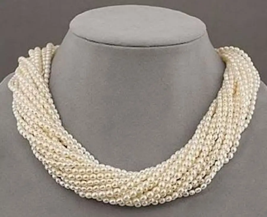 

HOT 001765 12 Share WHITE Refinement AAA+SOUTH SEA SMALL PEARL NECKLACE