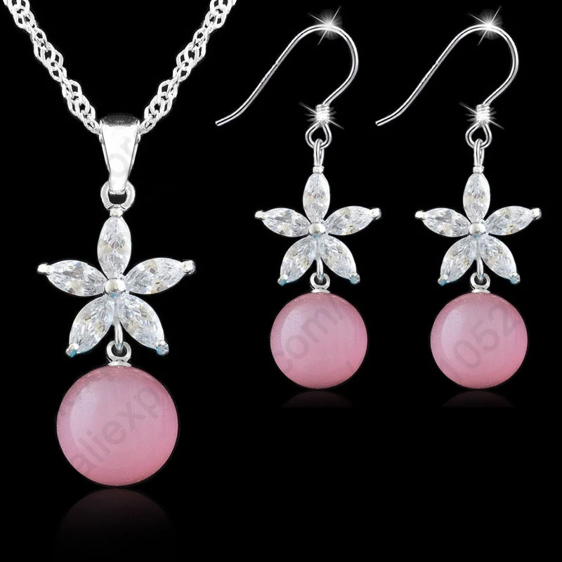 Комплект из колье и серёг серебра 925 пробы с фианитом|jewelry fashion jewelry|jewelry jokesjewelry ballet