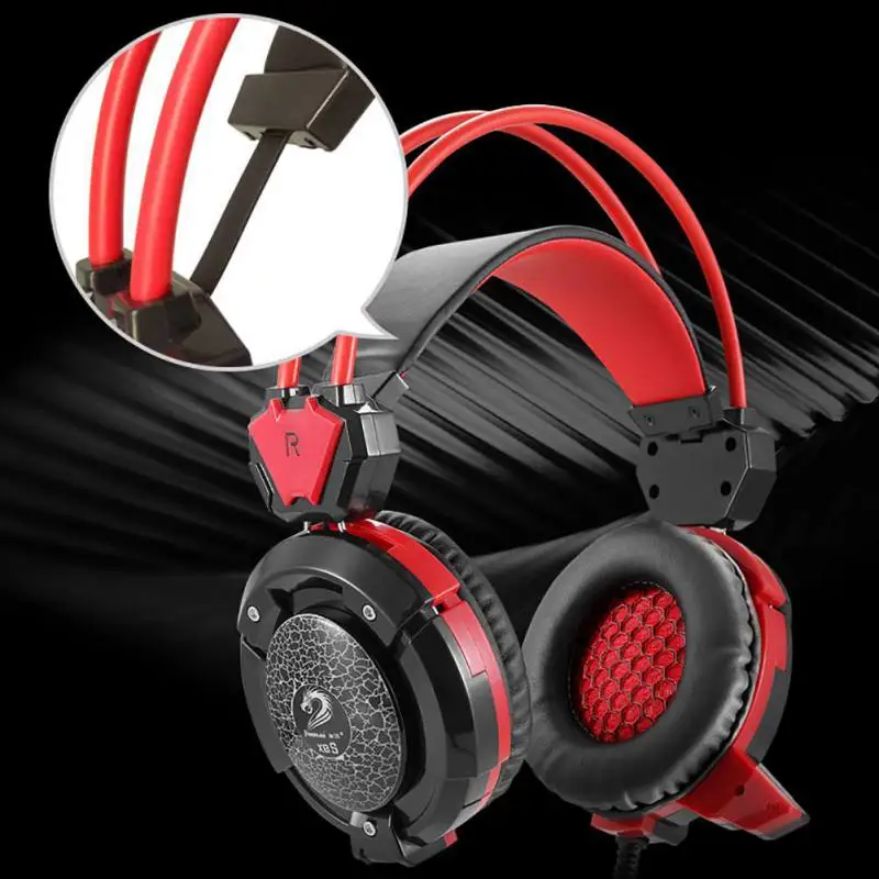 Gaming Headphones 3D Stereo 7-Color LED Glowing Ear Headset With Mic Earphone Headphone For PC laptop Computer Gaming Chat