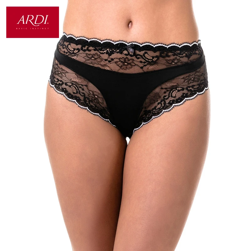 Briefs Fashion Lace Underwear Cotton Gusset Hight Rise Large Size M L