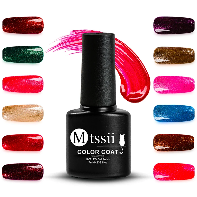 

Mtssii 7ml Glitter Nail Gel Long-lasting Shining Nail Polish Nail Art Shimmer Gel Varnish Soak Off UV LED Shiny Gel Lacquer