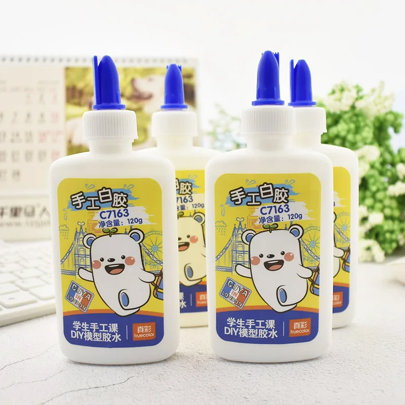 

Student DIY 120g Kawaii Cute Craft White Plastic Liquid Glue Students Adhesive Super Strong Gule School Korean Stationery