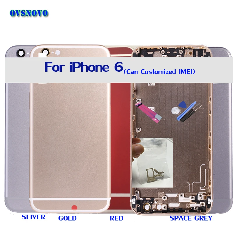 New Housing Metal Body Back Cover A1586 A1549 For Iphone 6 Rear Battery Cover Housing Side Button Parts Custom Imei Tools Mobile Phone Housings Frames Aliexpress