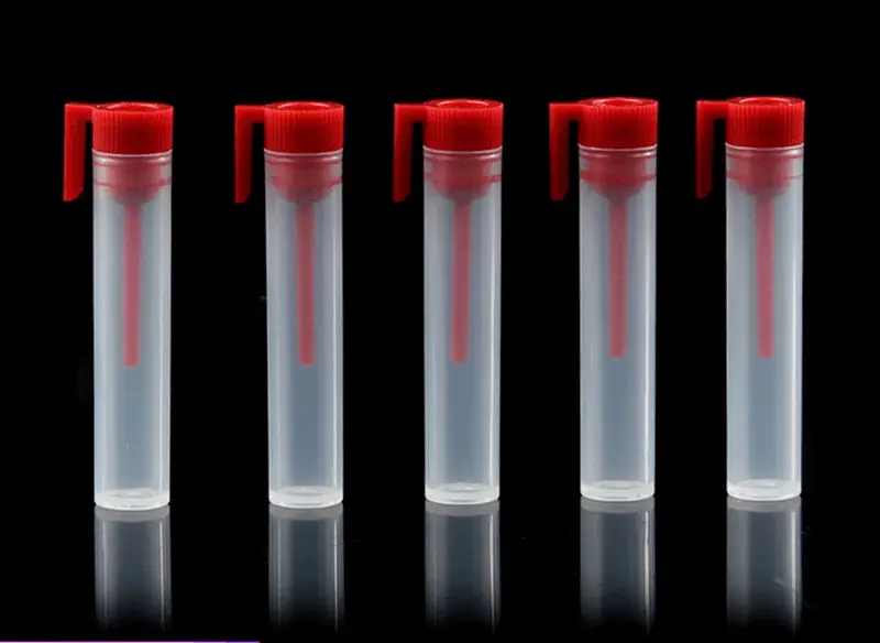 100 шт./лот, 2 мл, прозрачный парфюмерный флакон, многоразовая пластиковая пробка, бутылка для жидкого образца, пробная бутылка с черной, красная пипетка