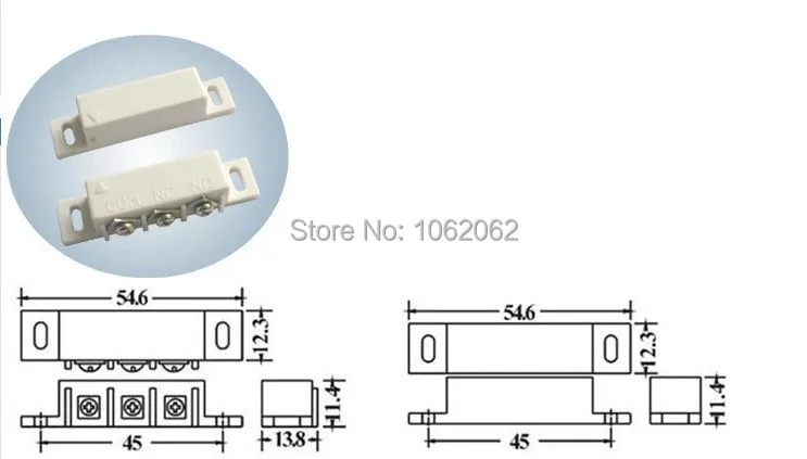 MC-31B NC& NO магнитный переключатель зазора поверхностного монтажа для датчика двери и окна(белый