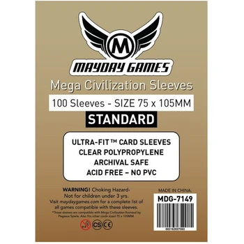 

2 packs/lot MAYDAY Card Sleeve 7149 for 75*105mm cards protector clear pack case Board Games sleeves