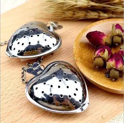 

Stainless Steel Heart Tea Strainer Infuser Filter Herb Steeper Tea Tool 30pcs/lot