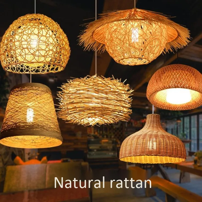 Rattan Art Bamboo Makes Pendant Lamp Originality Individual Rattan Art Bamboo Makes Pendant Lamp