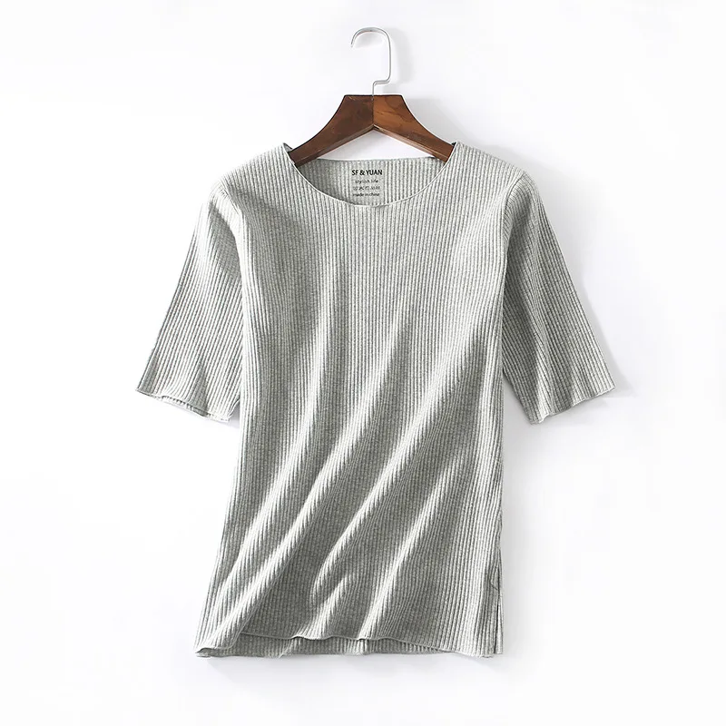 Летняя хлопковая футболка, футболка с длинным рукавом, женские топы, модная Рабочая блуза, свободная футболка, Camiseta Mujer