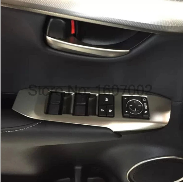 Carbon Fiber Window Switch Panel Cover Trim For Lexus NX200 NX200t NX300h 15-18