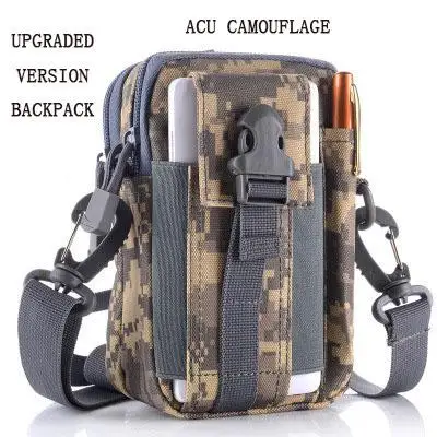 Нейлон Военная тактика EDC облегченная модульная система переноски снаряжения сумка небольшая сумка на пояс охотничья сумка карман для Iphone 6 7 для samsung спортивные сумки - Цвет: 7