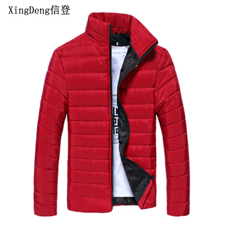 

XingDeng 2018 new Warm Causal Parkas Jackets Winter Cotton Banded fashion Jacket Men Clothing Collar Male Padded top Overcoat