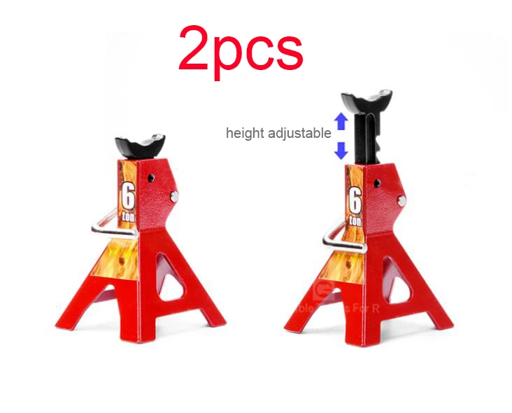 

2Pcs 6T Metal Jack Tool For Axial SCX10 TAMIYA CC01 RC4WD D90 D110 TF2 1:10 Adjustable High Lift Accessories