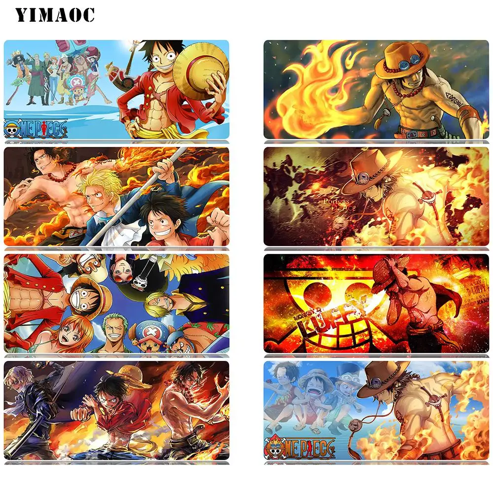 

YIMAOC One Piece firefist ace Mouse Pad 30x80 cm Computer Mousepad Anti-slip Natural Rubber Gaming Mouse Mat