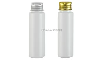 

30ml white plastic PET bottle ,toilet water bottle,lotion bottle with silver/gold aluminum lid