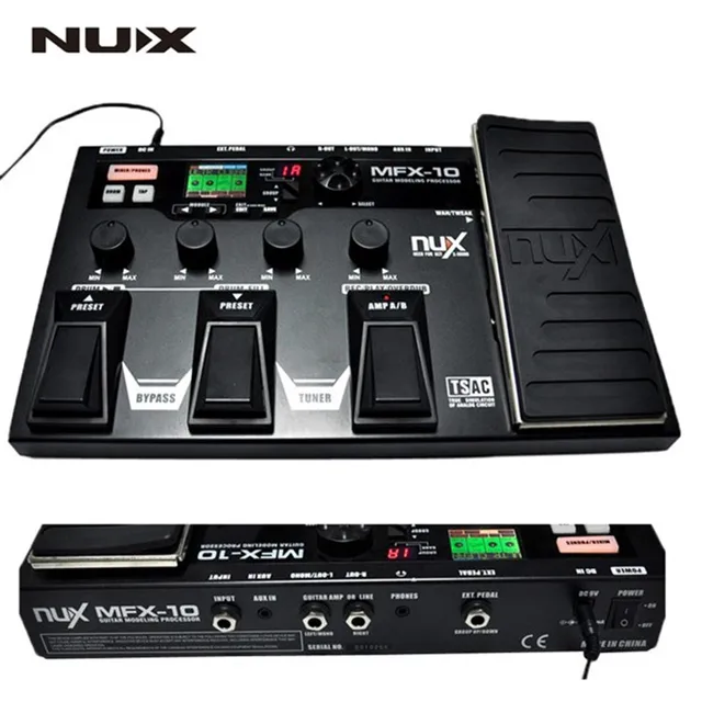 Best price at $183 Cheap Top Quality NUX MFX-10 Modeling Guitar Effects Processor Pedal Drum Recorder 55 Effect 72 Preset Multi-function+Adapter+Manual