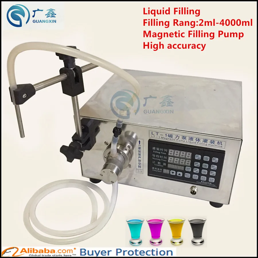 

Free shipping Single Head Magnetic Gear Pump Liquid Filling Machine,Beverage Filling Machine LT-1 filling range 2ml-5000ml