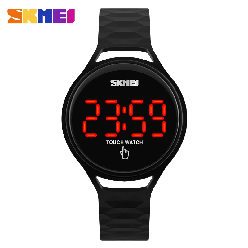 

SKMEI new brand Fashion Women Watches Touch Screen LED Display PU Strap Casual Watch 30m Waterproof ladies Digital Wristwatches