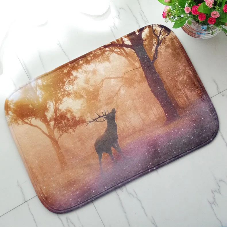 CAMMITEVER Лесной олень животное коврик с изображением кошек alfombras Dormitorio Estampadas фланелевые Коврики Спальня теппич Schlafzimmer коврик для гостиной