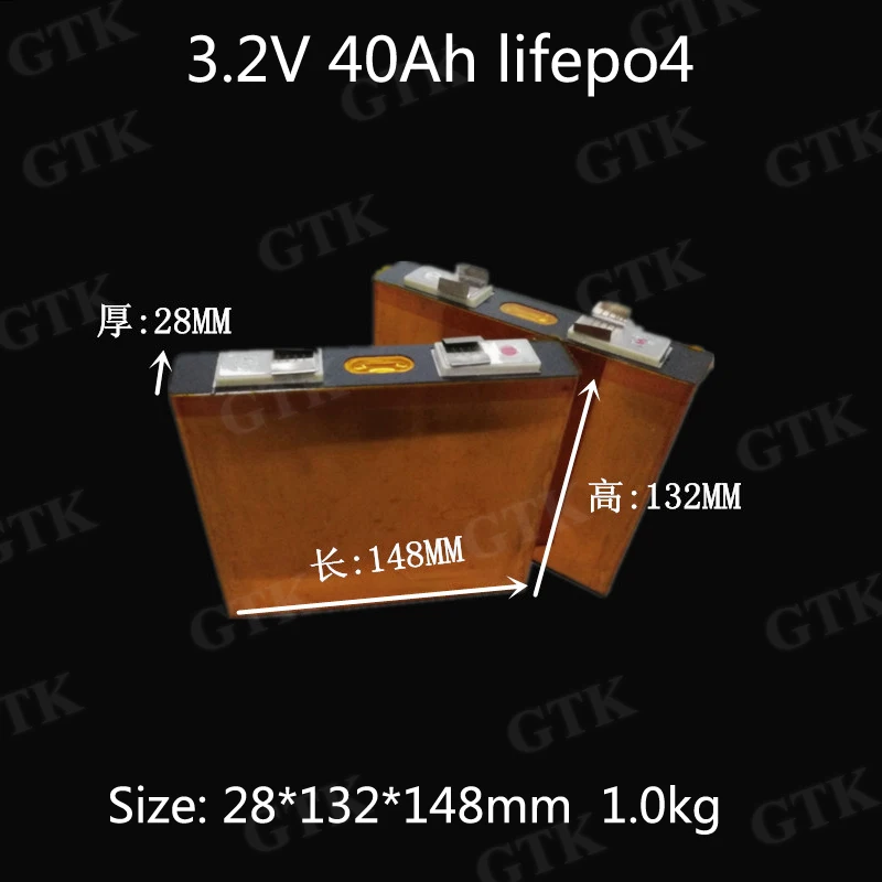 Lifepo4 3 2 в 40 Ач lipo 5C 1 шт. высокий уровень разряда 200 А для diy 12 В 24 100 инвертор
