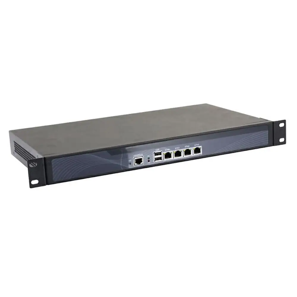 Брандмауэр Mikrotik Pfsense сети VPN Security Appliance маршрутизатора ПК Intel Atom D525, [HUNSN RS02], (4LAN/2USB2. 0/1COM/1VGA/вентилятор)