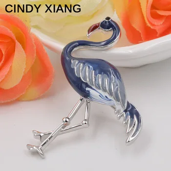 CINDY XIANG Nenamel Cute Bird Brooches Unisex Animal Brooch Pin Suit Coat Jewelry High Quality Nave Blue Broches Bijouterie Hot