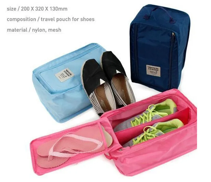 

Wholesale 500pcs/lot Nylon Mesh Travel Portable Tote Shoes Pouch Waterproof Storage Bag