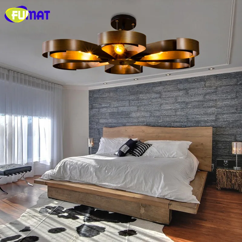 Fumat american retro lámpara de techo bar techo industrial de la vendimia lámparas salón iluminación dormitorio techo Lámparas