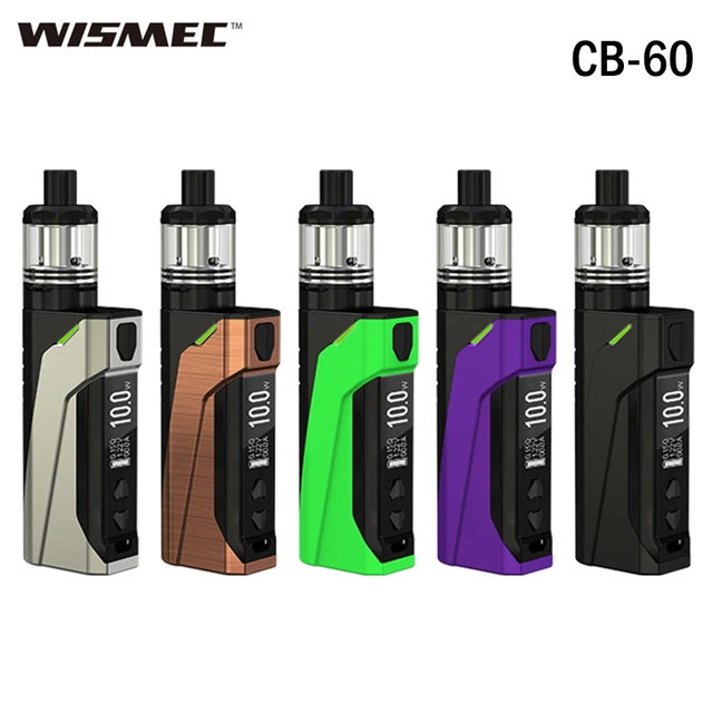 Оригинальный Wismec CB-60 комплект 60 Вт E пачку сигарет MOD CB-60 2300 мАч Батарея Vape с 2 мл Amor НС бак MTL Вдыхание пара распылителя