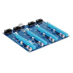 PCI-E X1 к 4PCI-E X16 Expansion Kit 1 до 4 Порты и разъёмы PCI Express Switch множитель концентратора Riser Card для BTC шахтера XXM8