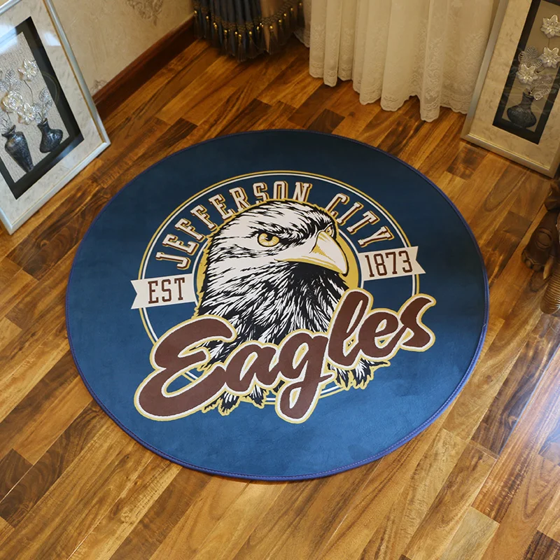 American Retro series cartoon Eagle Round Bathroom Carpets Living Room Doormat Kid Room Rugs Door Floor chair Mat For Bedroom American Retro series cartoon Eagle Round Bathroom Carpets Living Room Doormat Kid Room Rugs Door Floor chair Mat For Bedroom