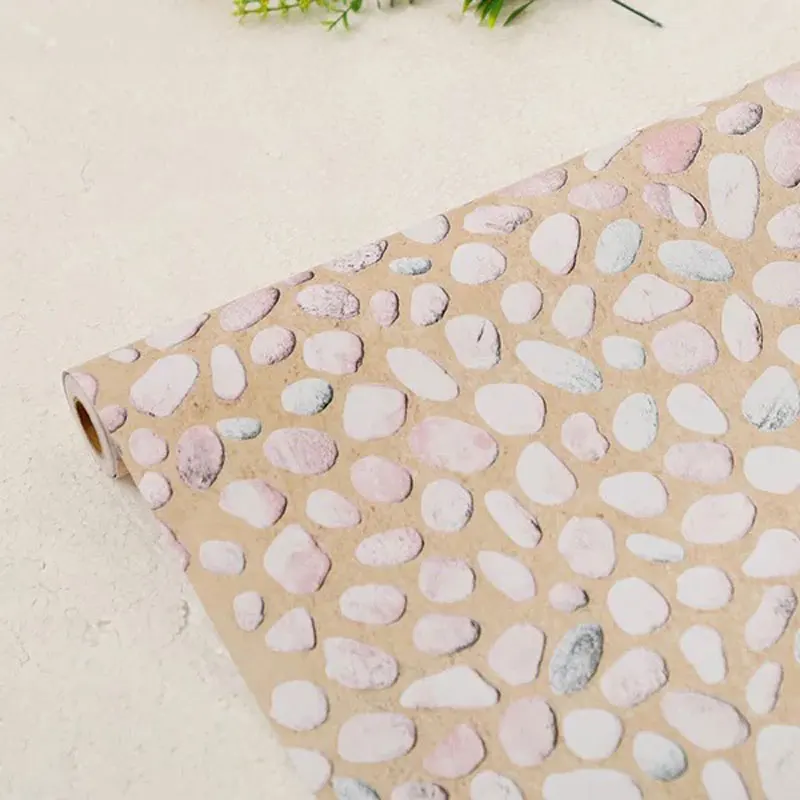 

Tiles wallpaper Pebbles Selfadhesive stones PVC vinyl waterproof wall sticker Bathroom kitchen wall decals Home Decor 45*1000cm